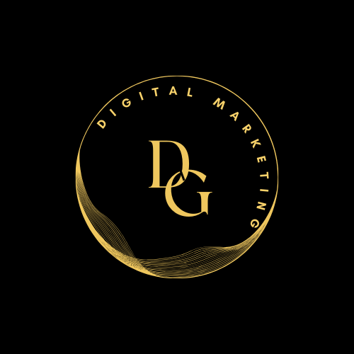 black and yellow classy and refined curved text logo